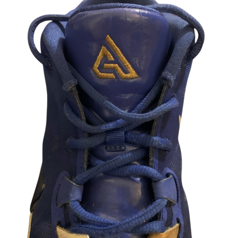 Nike LeBron Blue and Gold Athletic Basketball Shoes